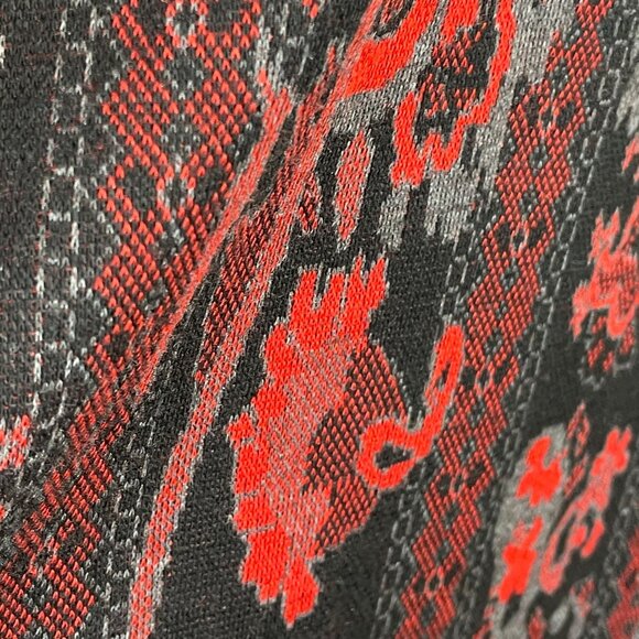 Vintage Pyramid Collection Art To Wear Boho Patchwork Top Xlarge 90s Knit Tunic - Picture 8 of 13